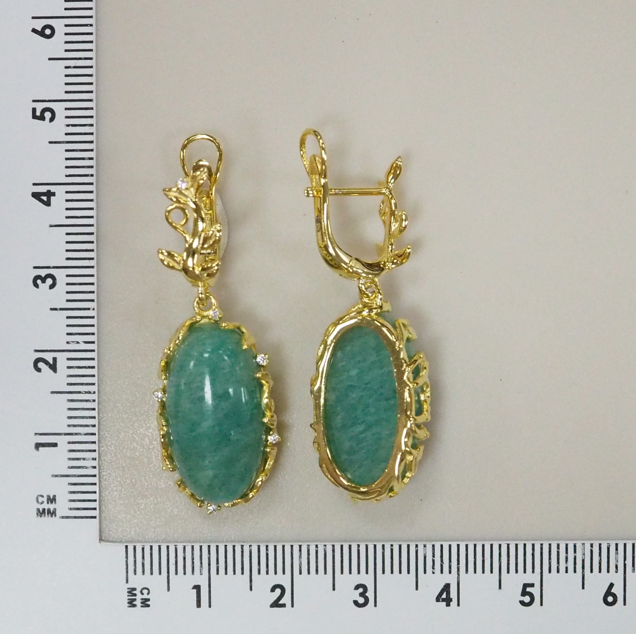 Серебряное кольцо с амазонитами